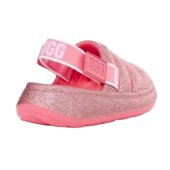 UGG Sport Yeah Pink Glitter Sandals - Picture 4 of 11